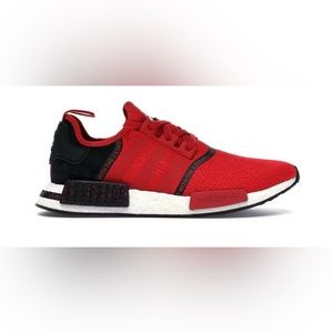 adidas NMD-R1 J “Scarlet Black “ Knit Sneakers Red Black  Size 5